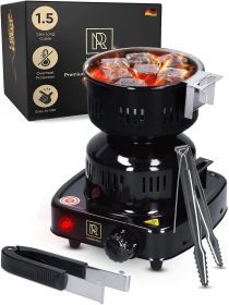 Multipurpose Electric Charcoal Starter Electric Charcoal Burner ETL Approved Electric Stove Coconut Charcoal Lighters with Tongs 450W Hot Plate Electr