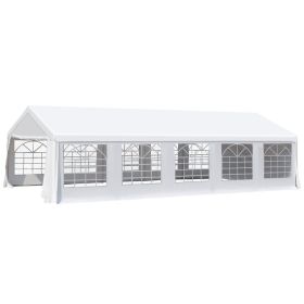 20x32ft Outdoor Party Tent Gazebo Canopy White Wedding Event with Removable Sidewalls