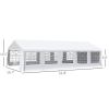 20x32ft Outdoor Party Tent Gazebo Canopy White Wedding Event with Removable Sidewalls
