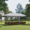 10x20 Pop Up Canopy, Gray, Durable Outdoor Event & BBQ Tent