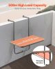 Balcony Hanging Table 25 x 24 in Outdoor Patio Railing Bar Table Adjusable