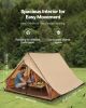 VEVOR Camping Hot Tent, 2 Persons Cabin Tent with Stove Jack & Poles, Waterproof Winter Tents Shelters with Fireproof Ground Mat