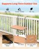 Balcony Hanging Table 25 x 24 in Outdoor Patio Railing Bar Table Adjusable
