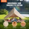 VEVOR 10-12 Person Canvas Glamping Bell Tent, Breathable Waterproof Yurt Tent with Stove Jack and Detachable Side Wall for Family Camping