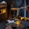 600ml Deepening large-capacity camping supplies with scale camping picnic stainless steel open fire heating snow pull bowl