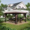 Garden Gazebo Oasis: 13x13ft Netted Pop Up Canopy Tent in Beige