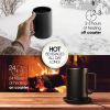 12oz. Stainless Steel Self Heating Coffee Mug with Lid, 3.5" x 3.5" x 5"