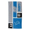 [Personalization Only] OFFICIAL NFL Colorblock Personalized Beach Towel - Lions