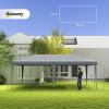 10x20 Pop Up Canopy, Gray, Durable Outdoor Event & BBQ Tent