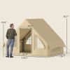 Inflatable Camping Tent with Hand Pump, 4 Season Blow Up Tent, Waterproof and Windproof with Mesh Windows and Doors