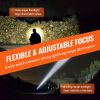 VEVOR 2 Pack Flashlights 2000 High Lumens 5 Modes Adjustable Focus Flashlight