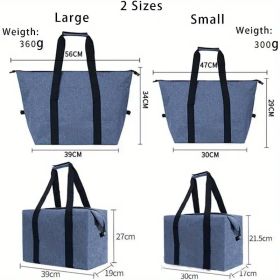 Multi-Purpose Cooling Carrier – 5.28 Gallon Foldable Bag for Picnics, BBQs & Supermarket Runs (Color: Blue)
