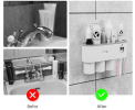 Toothbrush Holders Wall Mounted, Toothbrush Holder with Automatic Toothpaste Dispensers, 6 Brush Slots